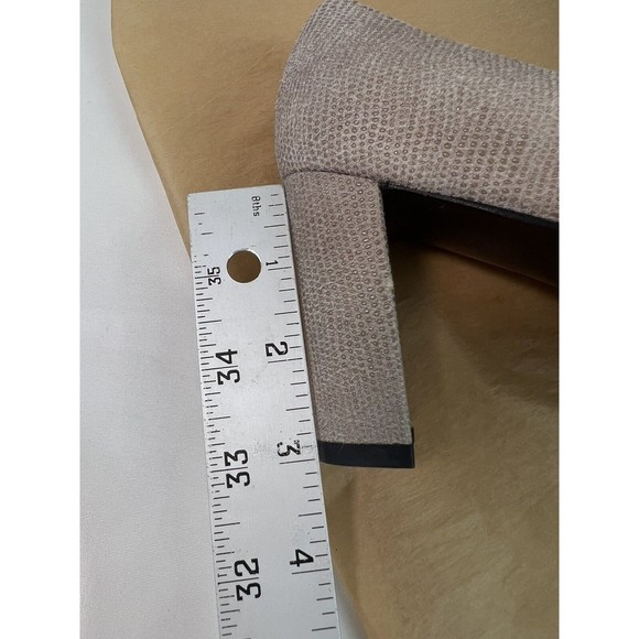 Stuart‎ Weitzman Grey Textured Suede Pointed Square Toe Pumps 3” Women’s Sz 7.5 - Picture 12 of 12